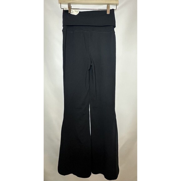 OFFLINE Aerie OG Super Flare Foldover High Waisted Black Leggings SMALL NWT - Picture 4 of 13